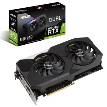 Видео карта Nvidia GF RTX 3070, 8GB, Asus Dual V2, PCI-E 4.0, GDDR6, 256-bit, DisplayPort, HDMI, LHR | JAR Computers Nvidia GeForce RTX 3070 Dual V2