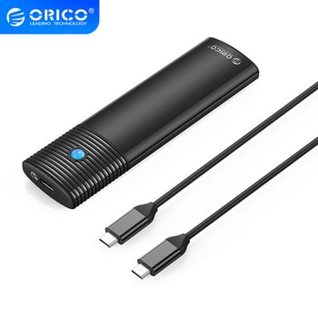 Кутия Orico PWM2 G2, за M.2 2280 SSD, NVMe, USB3.2 Gen2 Type-C, кабел от USB-C(м) към USB-C(м), 0.3m, чернa | JAR Computers Кутия Orico PWM2 G2