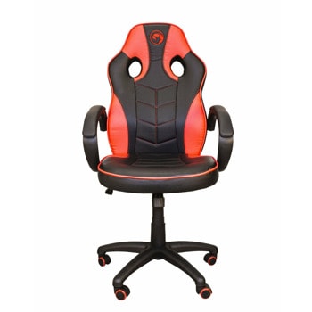 Геймърски стол Marvo Gaming Chair CH-308, до 150kg, 100 mm газов амортисьор, черен/червен image