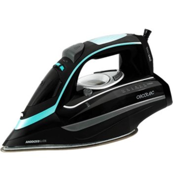 Ютия Cecotec 3D ForceAndoized 750 Smart, 65 гр/мин пара, 200g/min парен удар, 400 мл. резервоар, LCD дисплей, ECO режим, Smart AutoOFF, система SelfClean, Fast Steam технология, 3100W, черна | JAR Computers Cecotec 3D ForceAndoized 750 Smart TA18666