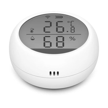 Сензор за влажност и температура Xmart TH21W, температурен сензор 10 °C до 60 °C, 0 % to 99 % RH влажност, до 30м обхват, Wi-Fi, Bluetooth, USB Type C | JAR Computers Xmart TH21W