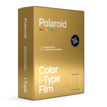 Фотохартия Polaroid Color film for i-Type – GoldenMoments Double Pack, за Polaroid i-Type фотоапарати, 2x 8 листа, златна рамка image