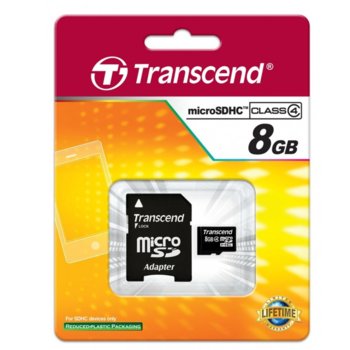8GB microSDHC Transcend Class 4 TS8GUSDHC4