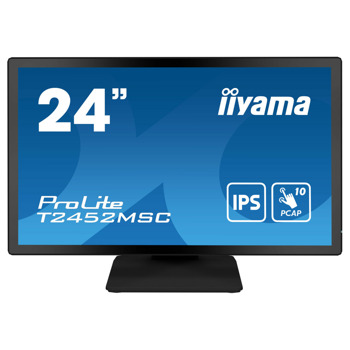 Тъч Монитор Iiyama T2452MSC-B1, 23.8" (60.45 cm) IPS панел, Full HD, 14ms, 1000:1, 400 cd/m2, DisplayPort, HDMI, USB | JAR Computers IIYAMA T2452MSC-B1