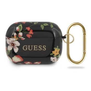 Защитен калъф Guess Flower Collection No.4 за Apple Airpods Pro, черен | JAR Computers Guess Flower Collection No.4 GUACAPTPUBKFL04