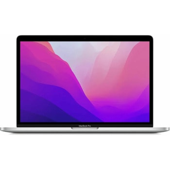 Лаптоп Apple MacBook Pro (MNEP3ZE/A)(сребрист), осемядрен Apple M2 2.4/3.5 GHz, 13.3" (33.78 cm) WQXGA IPS Dislay, (Thunderbolt), 8GB DDR5, 256B SSD, 2x Thunderbolt, Mac OS | JAR Computers Apple MacBook Pro 13" 2022 8/256GB Silver