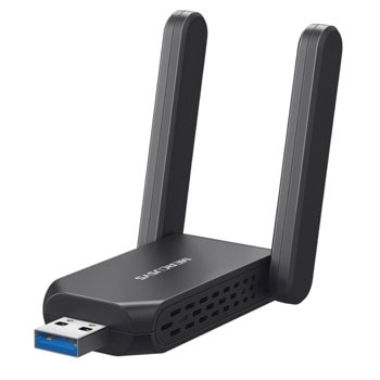 Мрежови адаптер Mercusys MA72XH, 1800Mbps, Wireless AX, USB 3.0, черен, 2 външни антени | JAR Computers Mercusys MA72XH