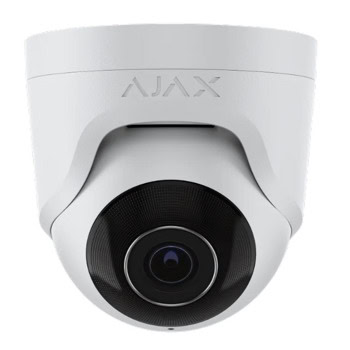 IP камера AJAX TurretCam 64923.197.WH1, куполна камера, 5Mpix(2880x1620@25fps), 2.8mm обектив, H.265/H.264, IR осветеност (до 35m), външна IP65/IK08, PoE, microSD слот до 256GB, микрофон | JAR Computers AJAX TurretCam 64923.197.WH1