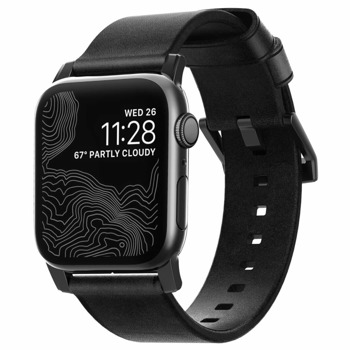 Каишка Nomad Strap Modern Leather (NM1A41BM00), естествена кожа, за Apple Watch 42/44mm, черна | JAR Computers Nomad Strap Modern Leather NM1A41BM00