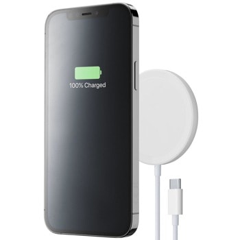 Безжично зарядно Cellularline, от USB C(м) към безжично зареждане, бяло | JAR Computers Cellularline IT8480