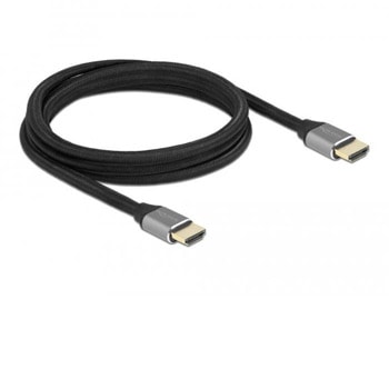 Кабел Delock 83996, от HDMI 2.1(м) към HDMI 2.1(м), 2m, сив | JAR Computers Кабел Delock HDMI 2.1 м to HDMI 2.1 м 2m grey