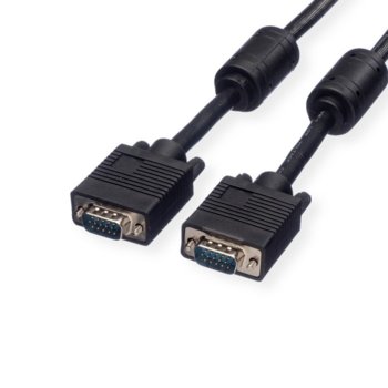 Кабел Roline 11.04.5652, от VGA(м) към VGA(м), 2m, черен | JAR Computers ROLINE 11.04.5652