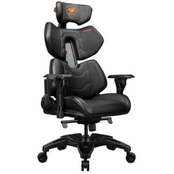 Геймърски стол Cougar Gaming Terminator, ергономичен дизайн, до 135 kg., газов амортисьор, черен | JAR Computers Cougar Gaming TERMINATOR