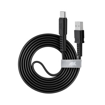 Кабел Rivacase PS6002BK12, от USB A(м) към USB C(м), 1.2m, черен | JAR Computers Rivacase PS6002BK12