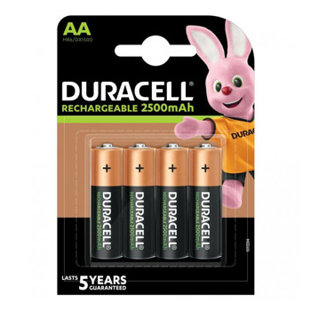 Батерии Duracell AA R6 1.2V 2500 mAh NiMH 4 бр.