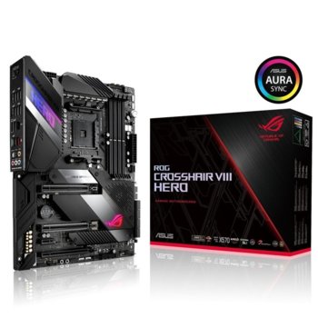 Дънна платка Asus ROG Crosshair VIII Hero, X570, AM4, DDR4, PCIe 4.0 (SLI&CFX), 8x SATA 6Gb/s, 1 x M.2 socket, 4x USB 3.2 Gen 1, 4x USB 3.2 Gen 2, ATX | JAR Computers ASUS ROG CROSSHAIR VIII HERO X570 socket AM4