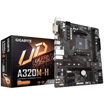 Дънна платка Gigabyte A320M-H (rev. 3.0), A320, AM4, PCI-E 3.0 (HDMI/DVI), 4x SATA 6Gb/s, 1x M.2, 4x USB 3.1 Gen 1, Micro ATX | JAR Computers Gigabyte A320M-H rev. 3.0