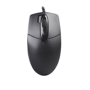 Мишка A4Tech OP-730D, оптична (1000dpi), USB, черна, 1.5 м кабел image