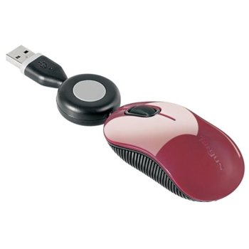 Targus Compact BTrace Rtrctable Mouse Red