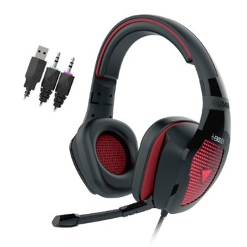 Слушалки Gamdias EROS E1, микрофон, 3.5mm/USB, гейминг, подсветка, черни | JAR Computers Слушалки Gamdias EROS E1