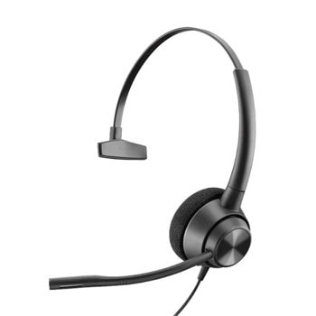 Слушалка Plantronics EncorePro 310 Mono (214572-01), QD, шумопотискащ микрофон, моно, 28mm драйвери, черна | JAR Computers Plantronics EncorePro 310 QD Mono 214572-01