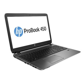 Лаптоп HP ProBook 450 (K9K44EA), дву-ядрен Broadwell Intel Core i5-5200U 2.2/2.7GHz, 15.6" (39.62 cm) HD LED Display (HDMI), 4GB, 500GB HDD, 2x USB3.0, Free Dos, 2.06 kg | JAR Computers HP ProBook 450 K9K44EA