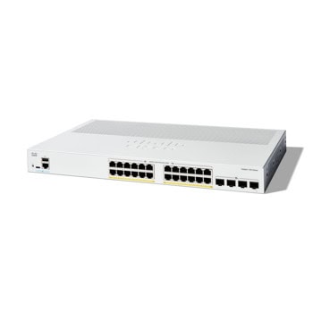 Суич Cisco Catalyst 1300 C1300-24P-4X, 1000Mbps, 28 порта, 24x 10/100/1000Mbps RJ-45 Full PoE, 4x SFP+ | JAR Computers Cisco Catalyst 1300 C1300-24P-4X