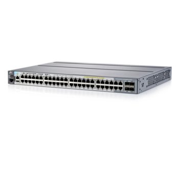 Суич HP 2920-48G-POE+ 740W, 44 ports 1000Mbps, 4 ports dual-personality, 2 module slots | JAR Computers HP 2920-48G-POE+ 740W