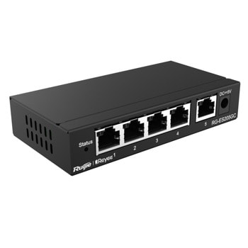Суич Ruijie RG-ES205GC, 1000 Mbps, 5 порта, 5x 10/100/1000BASE-T | JAR Computers Суич Ruijie RG-ES205GC