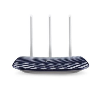 Рутер TP-Link Archer C20 AC750, 733Mbps, 2.4GHz(300 Mbps) + 5GHz(433 Mbps), Wireless AC, 4x LAN 1000, 1x WAN 1000, 3x външни антени | JAR Computers TP-LINK AC750