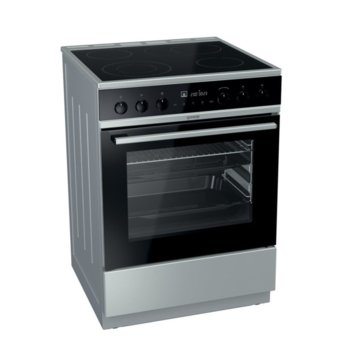Готварска печка Gorenje EC6565XPA, клас A+, 4 стъклокерамични нагревателни зони, 67 л. обем, eко функция, водно почистване, FastPreheat функция, инокс | JAR Computers Gorenje EC6565XPA