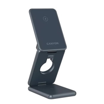 Безжично зарядно Canyon OnCharge 309, тройна поставка за безжично зареждане, 9V/3A, сиво, 15W | JAR Computers Canyon OnCharge 309 CNS-WCS309M