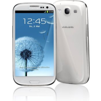 Samsung GALAXY SIII GT-I9300, Ceramic бял, 4.8"(12.19 cm),четириядрен 1.4 GHz, 1GB RAM, 16GB памет, (microSD слот), 8.0& 1.9MPix camera, Android v4.0 Ice Cream Sandwich | JAR Computers Samsung GALAXY SIII GT-I9300, Ceramic White