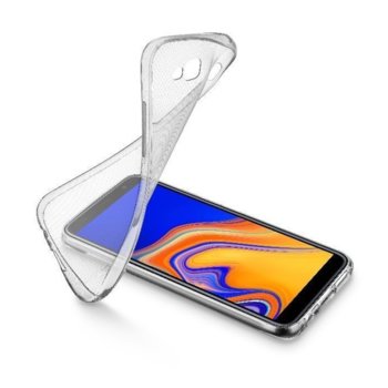 Калъф за Samsung Galaxy J4+ 2018, гумен, Cellularline Soft, прозрачен | JAR Computers Прозрачен калъф Soft за Samsung Galaxy J4+ 2018