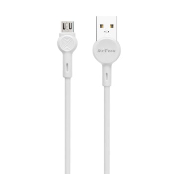Кабел DeTech DE-C35M, от USB A(м) към USB-Micro(м), 1m, бял | JAR Computers DeTech DE-C35M 40188