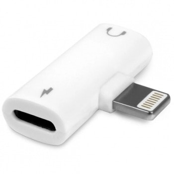 Преходник Digital One SP01046, от Lightning(м) към 2x Lightning(ж), 0.6m, бял | JAR Computers Digital One SP01046