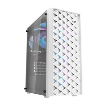 Кутия Darkflash DK351, ATX/mATX/Mini-ITX, 2x USB 3.0, 3x 120mm вентилатора, бяла, с прозорец, без захранване | JAR Computers Кутия Darkflash DK351 бяла