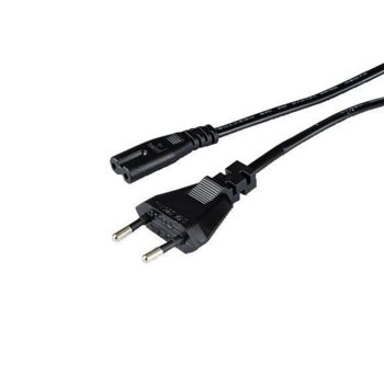 Захранващ кабел за касетофон Fortron, от 220V Euro Plug към IEC320-C7(м), 1.5 m, (черен) | JAR Computers Захранващ кабел HAMA 42141