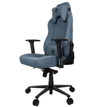 Геймърски стол Arozzi Vernazza Soft Fabric, газов амортисьор, метална рамка, коригиране височина, син | JAR Computers Геймърски стол Arozzi Vernazza Soft Fabric - Син