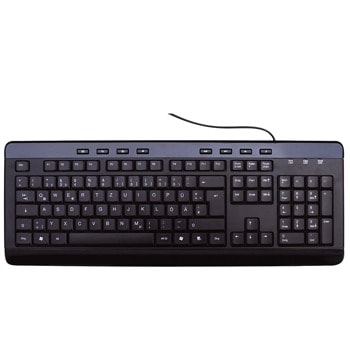 Клавиатура MediaRange MROS111-GR, 114 клавиша, устойчив на пръски, черна, USB | JAR Computers MediaRange MROS102-GR