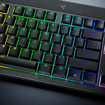 razer blackwidow tenkeyless yellow switch черна