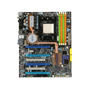 Дънна платка MSI K9A2 Platinum V2, AMD 790FX, AM2+, DDR1066, 4xPCI-E, SB7.1, Lan1000, SATA RAID 0,1, 1394, ATX, 3г. Гаранция | JAR Computers MSI K9A2 Platinum V2