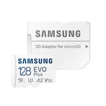 Карта памет 128GB microSDXC с адаптер, Samsung EVO Plus, Class 10, скорост на четене до 130MB/s image