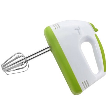 Миксер Rosberg R51110G, 200W, 7 скорости, хромирани бъркалки, бял/зелен | JAR Computers Rosberg R51110G green