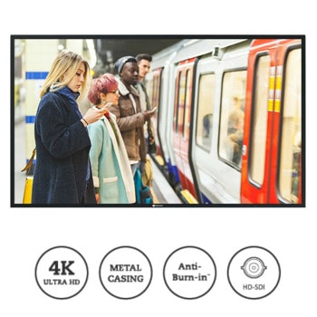 Дисплей AG Neovo HMQ-4301, 43" (139.7 cm) 4K Ultra HD IPS дисплей, HDMI, DVI-D, VGA, RS232, SPDIF, LAN | JAR Computers AG Neovo HMQ-4301