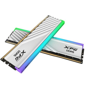 Памет 32GB (2x16GB) DDR5 6400MT/s, A-Data XPG Lancer Blade RGB White, AX5U6400C3216G-DTLABRWH, 1.4V | JAR Computers A-Data XPG Lancer Blade AX5U6400C3216G-DTLABRWH