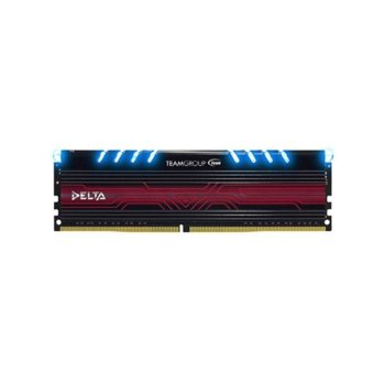 Памет 16GB DDR4 2400 MT/s, Team Group Delta Blue, TDTBD416G2400HC15B01, 1.2V, синя LED подсветка | JAR Computers 16GB DDR4 2400MHz Team Group Delta Blue