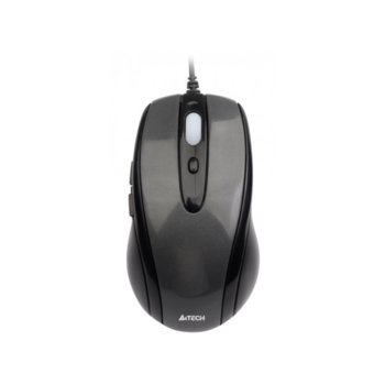 Мишка A4Tech D-708X Holeless, оптична, 600-1600dpi, тъмно-сива, USB | JAR Computers A4Tech D-708X Holeless