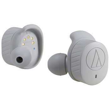 Слушалки Audio-Technica ATH-SPORT7TW, безжични, микрофон, до 3.5 часа работа, IPX5, сиви | JAR Computers Audio-Technica SonicSport ATH-SPORT7TWGY gray