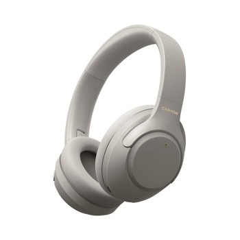 Слушалки Canyon OnRiff 6 ANC, безжични/жични, Bluetooth, Jack 3.5mm, микрофон, шумопотискащи, до 25 часа време на работа, сиви | JAR Computers Canyon OnRiff 6 ANC Grey CNS-CBTHS6GY